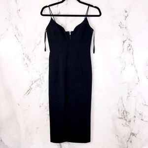 Jill Jill Stuart v neck black dress D24(0) / E6(8)